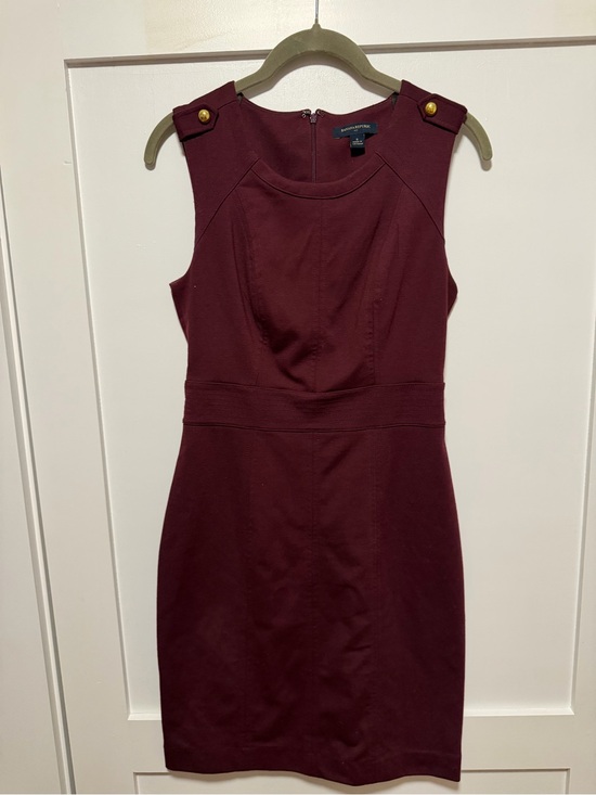 Banana Republic Dresses & Skirts - Banana Republic Sleeveless Wine-Red Mini Dress with Gold Buttons